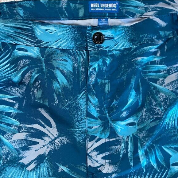 Reel Legends Blue Cargo Style Swim Trunks, Size 2XL - Picture 6 of 6